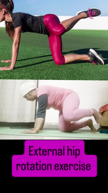 Hip rotation exercise.