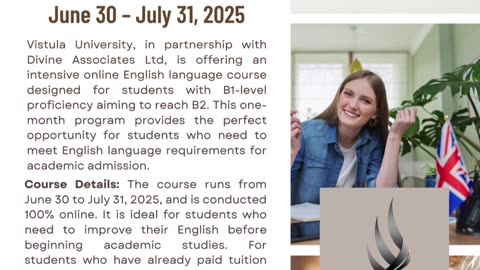 Summer English Mastery: B2 Level with Vistula & Divine Associates Ltd