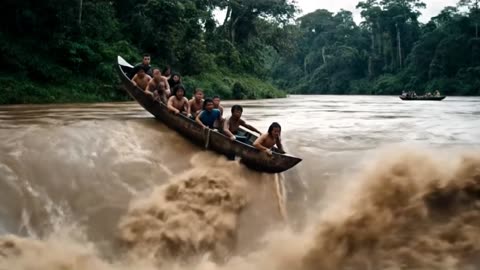 The Moment a Water Flow Whirlpool Appears in the Middle of the River, Danger Threatens!!!!