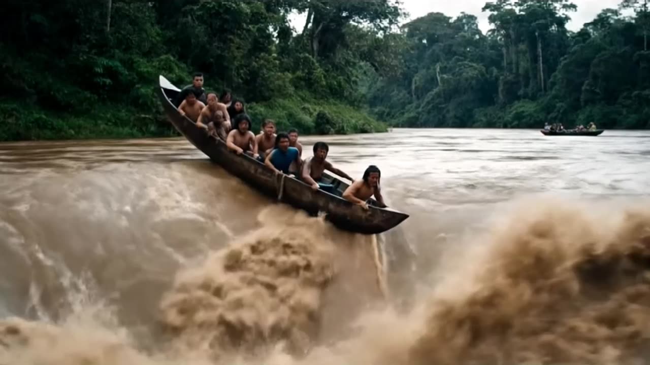 The Moment a Water Flow Whirlpool Appears in the Middle of the River, Danger Threatens!!!!