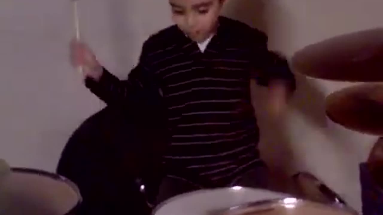 7 Year Old Me Playing The Drums
