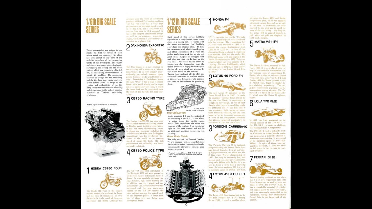 1972 Tamiya Catalog No Sound, Historical Reference