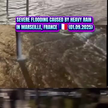 🌊Severe flooding caused by heavy rain in Marseille, France 🇫🇷 (01.09.2025)