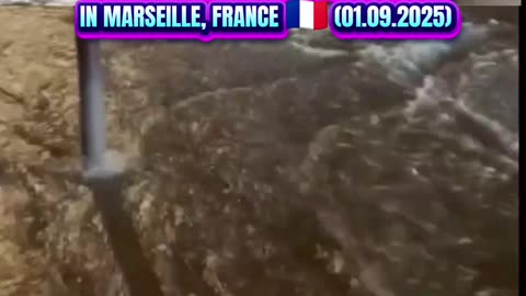 🌊Severe flooding caused by heavy rain in Marseille, France 🇫🇷 (01.09.2025)