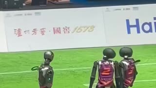 Der Super kommt! Das erste Roboter Fußball 3V3 AI Turnier in China fand in Peking statt.