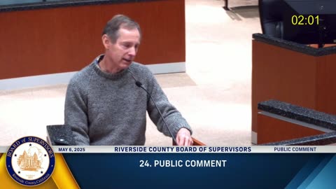 RivCo BOS Meeting - May 6, 2025 - Greg Langworthy Comments