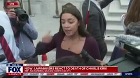 Charlie Kirk- AOC reacts to Kirk assassination SHE OUT FOR YOUR GUN, SHE IS SICK
