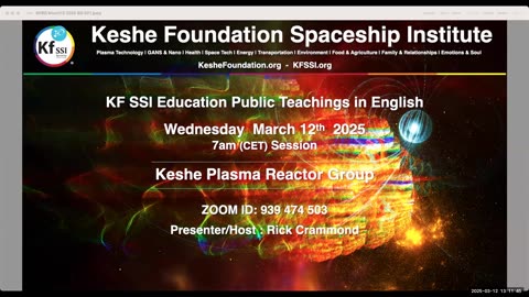 Keshe Plasma Reactor Group 2025-03-12-T1