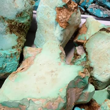 20250722-5 Natural Original Turquoise Rough Treasures Carved by Time