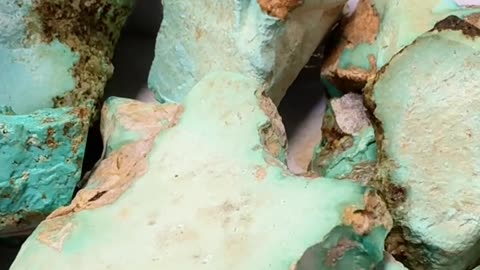 20250722-5 Natural Original Turquoise Rough Treasures Carved by Time