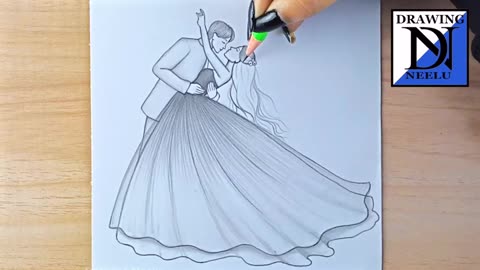 How to draw a Dancing couple -Drawing easy || Pencil sketch for beginner || Couple drawing || sketch