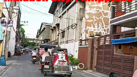 Usual Afternoon in Basilio Street, Malabon City in the Philippines