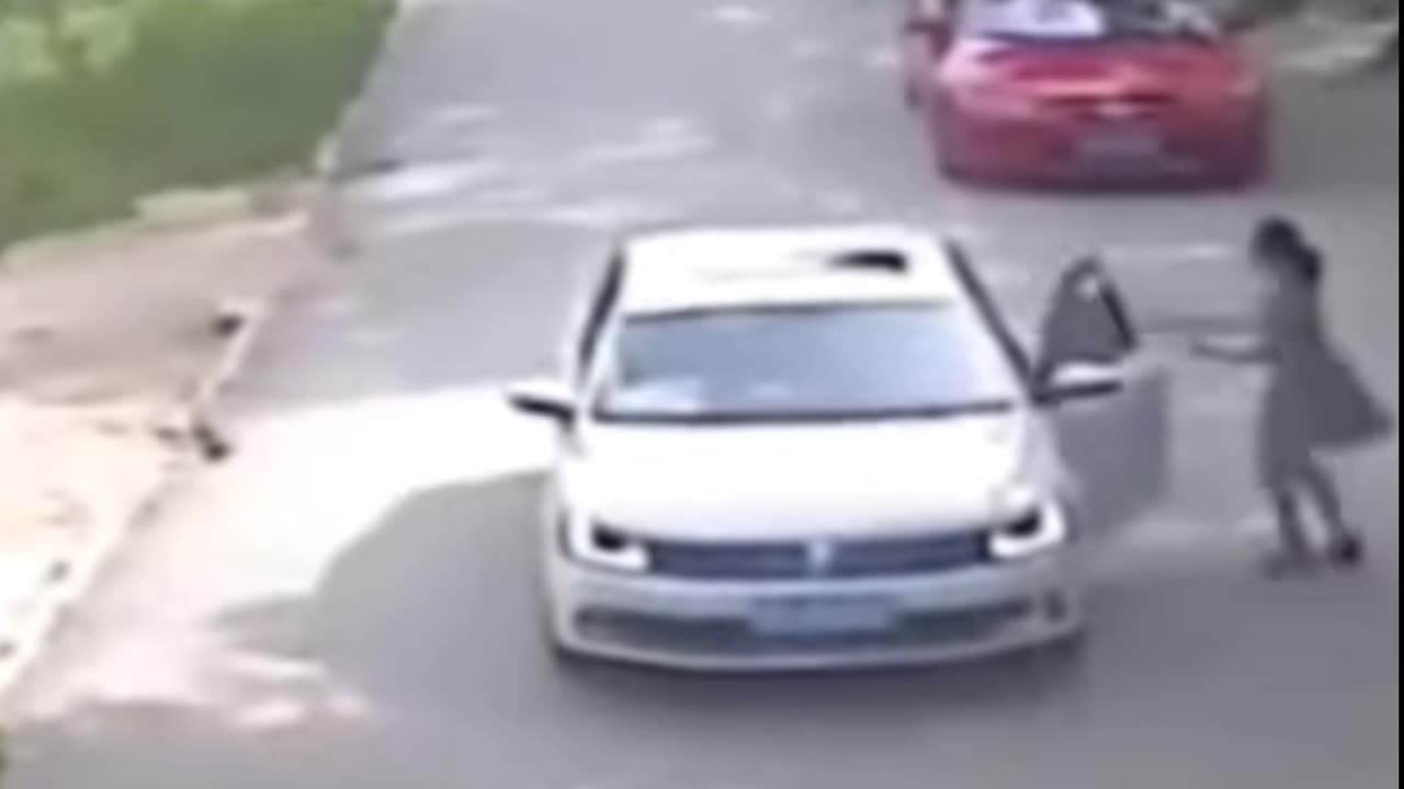 Sensational video: lion came and took her away