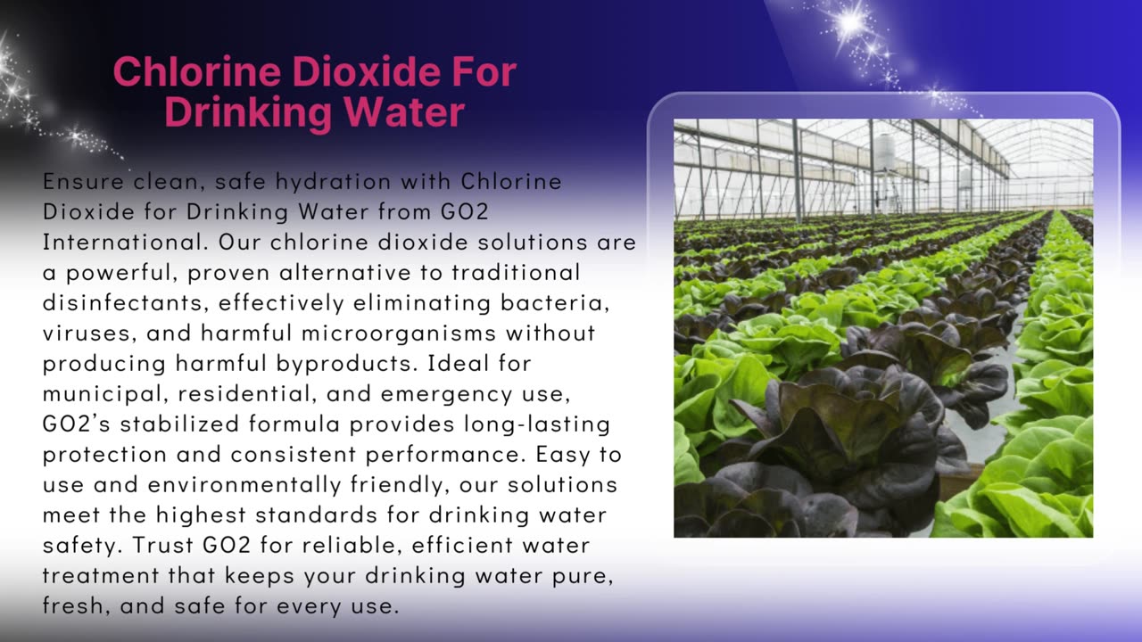 Chlorine Dioxide For Drinking Water