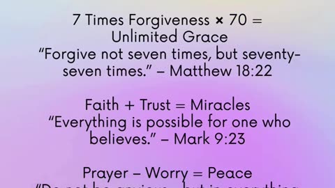God's Simple Math