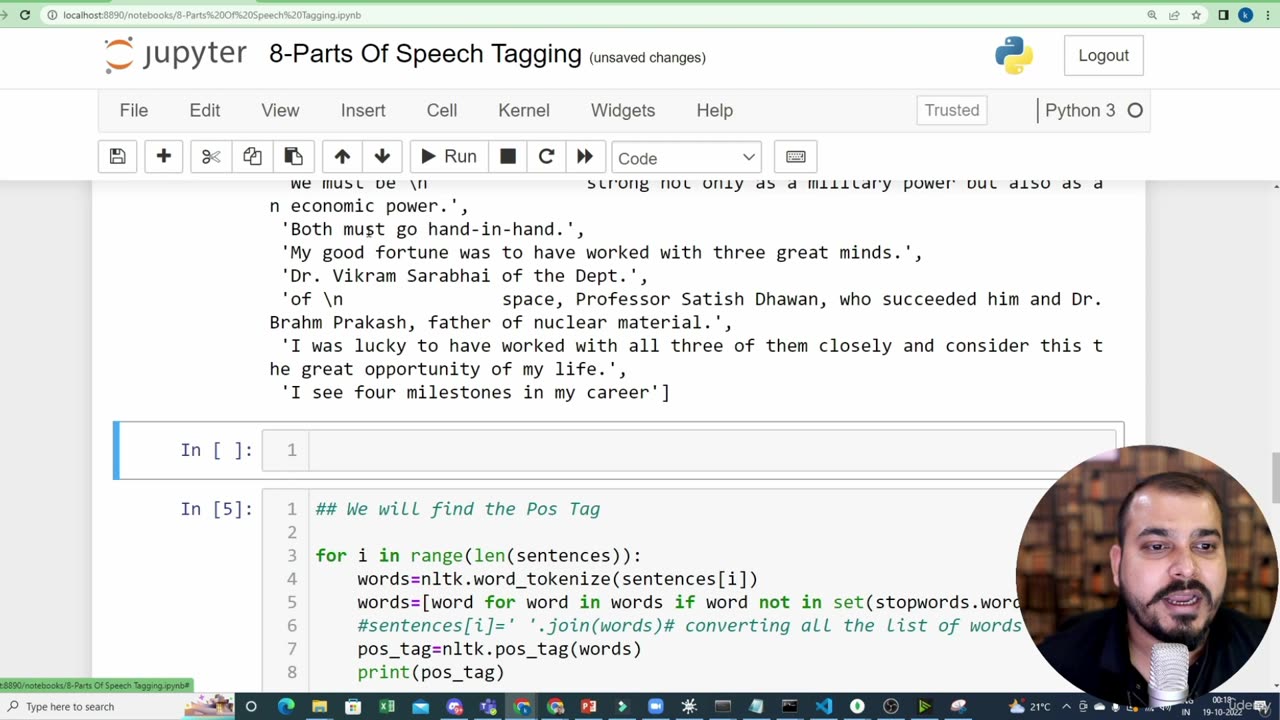 47.8 Parts of Speech Tagging Using NLTK Krish Naik ML