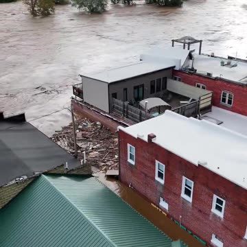 Flooding from Hurricane Helene in Western North Carolina