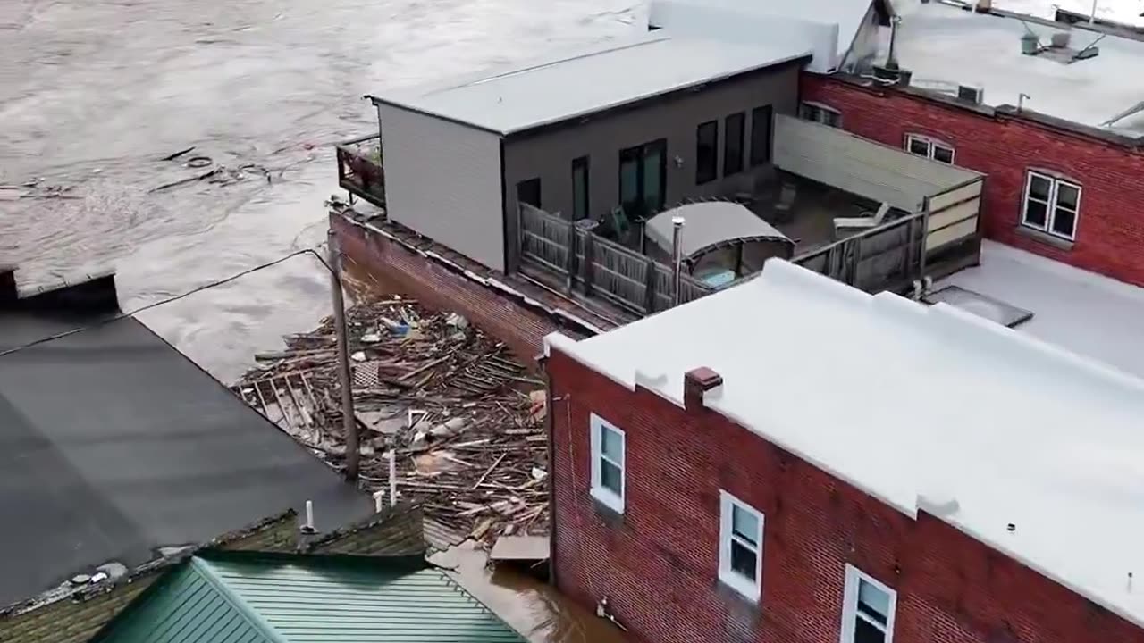Flooding from Hurricane Helene in Western North Carolina