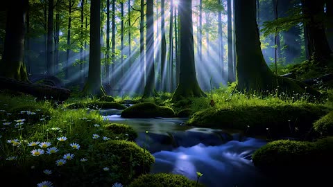 Soothing Sound of Forest Stream - Birds Chirping | Nature Melody for Deep Relaxation and Sleep