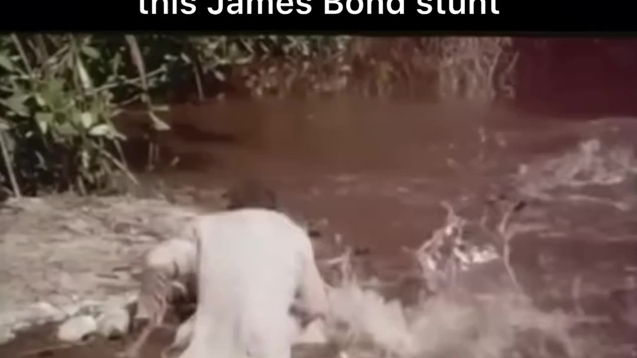 Real crocodiles were used in this James Bond stunt