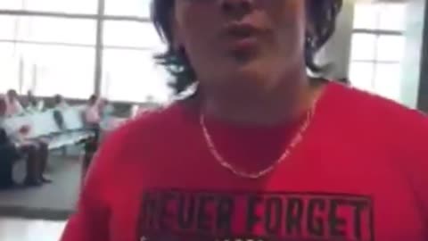 negro calls out Gypsy Crusader at the Airport and then backs down from him!