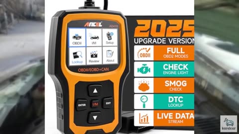 ANCEL AD410 Enhanced OBD2 Scanner, Vehicle Code Reader for Check Engine Light, A