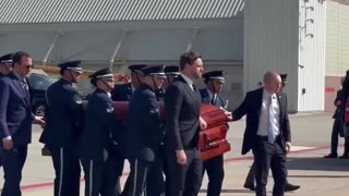 Vice President Vance Escorts Charlie Kirk's Casket To Air Force Two