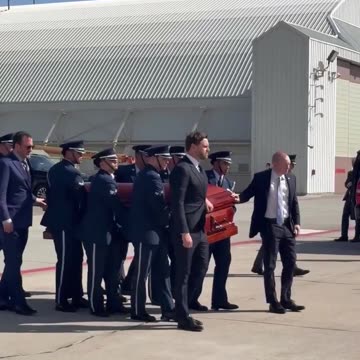 Vice President Vance Escorts Charlie Kirk's Casket To Air Force Two