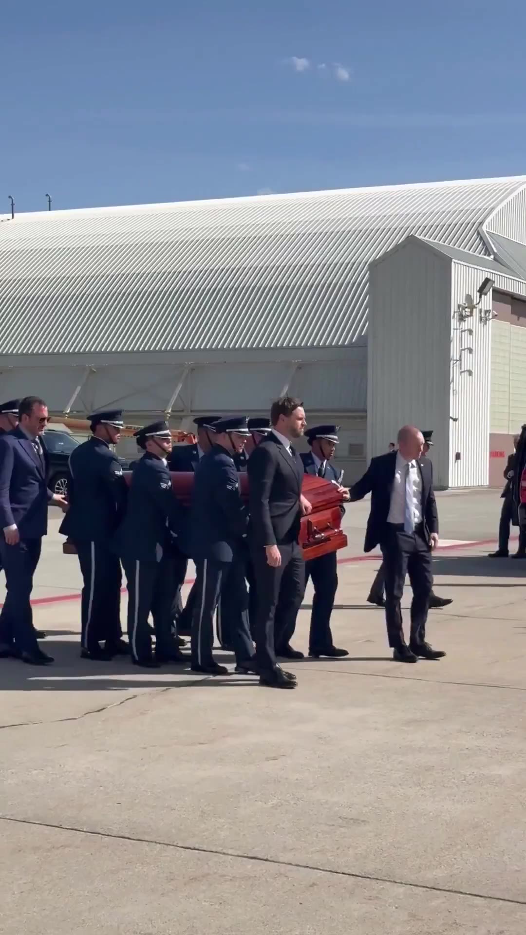 Vice President Vance Escorts Charlie Kirks Casket To Air Force Two
