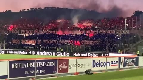 Cosenza fans creating a fantastic atmosphere