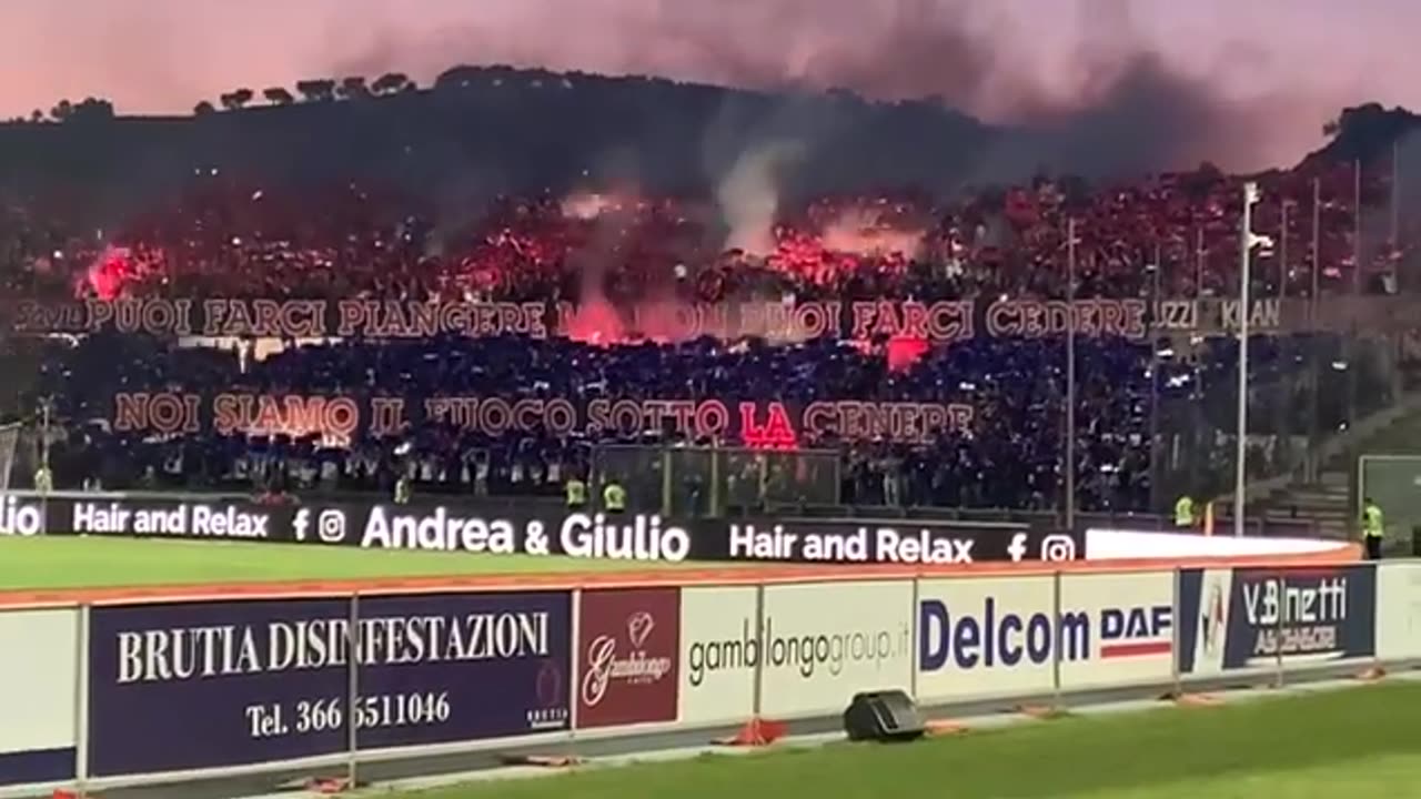 Cosenza fans creating a fantastic atmosphere