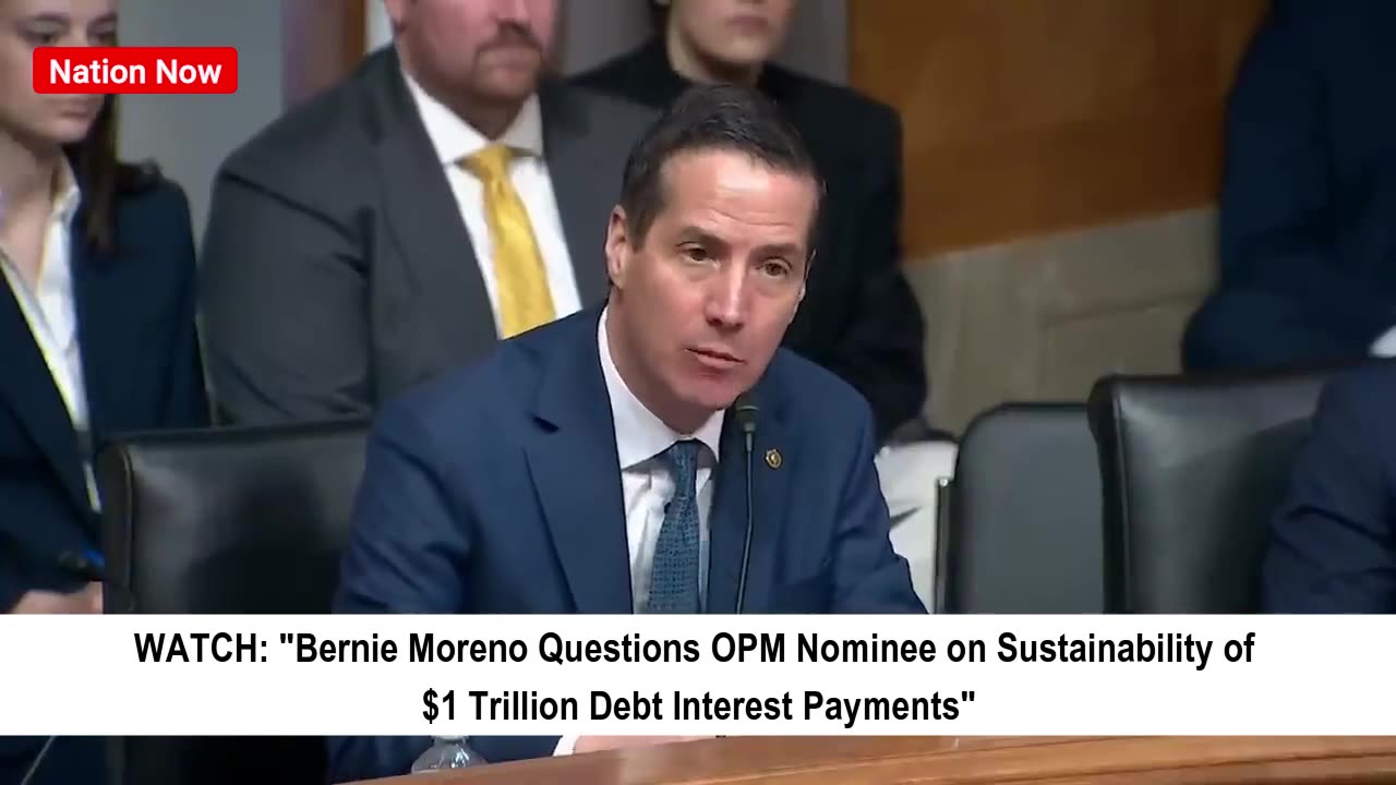 "Bernie Moreno Questions OPM Nominee on $1 Trillion Debt Interest"