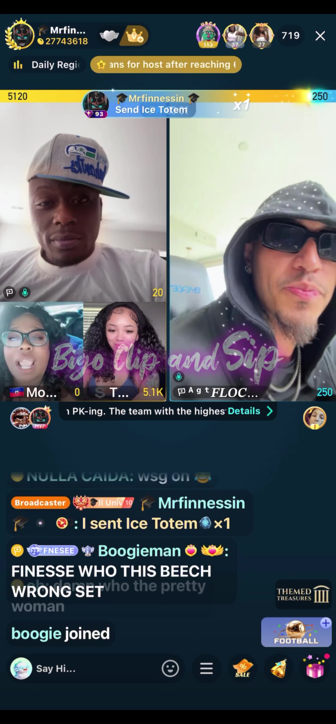 Team pk Finesse ft Flocko showing Moet how Papi kicked her 8/20/25 #bigoclipandsip