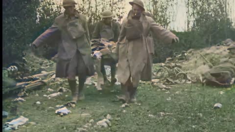 85 - Rolling circles in the sky - WW1 Inspired Trench Music - Colourized Footage