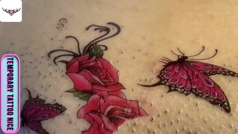 butterfly and rose#temporarytattoo #temporarytattoos #temporarytattosticker