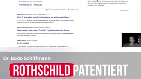 Rothschild patentiert 2015 einen COVID Test❗ Wer glaubt noch an Zufälle ⁉️