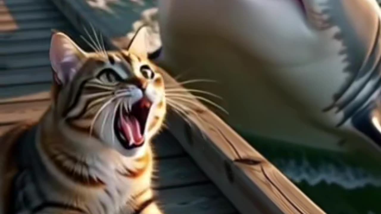 Cat and Shark