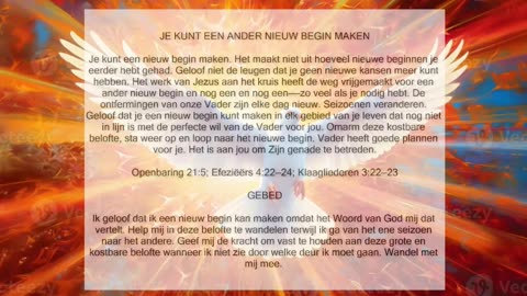 Je Kunt Een Ander Nieuw Begin Maken