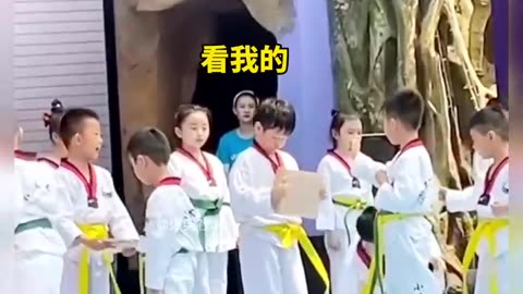A look at the cute Taekwondo matches.