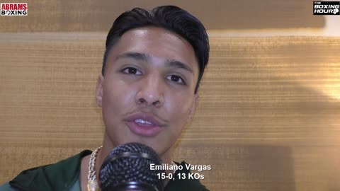 Emiliano Vargas "Saturday Night is my Brother's Night. I will be back in November"