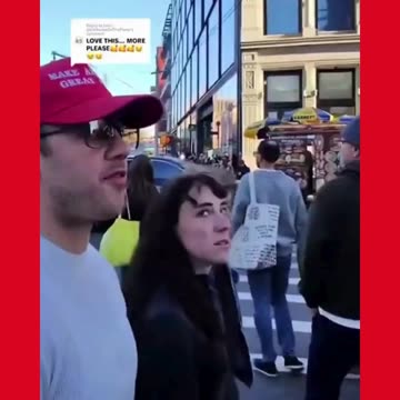 Priceless NYC Street Reactions To MAGA Hats