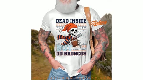 Denver Broncos Dead Inside Christmas Shirt Adults