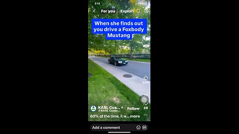 When you drive a foxbody