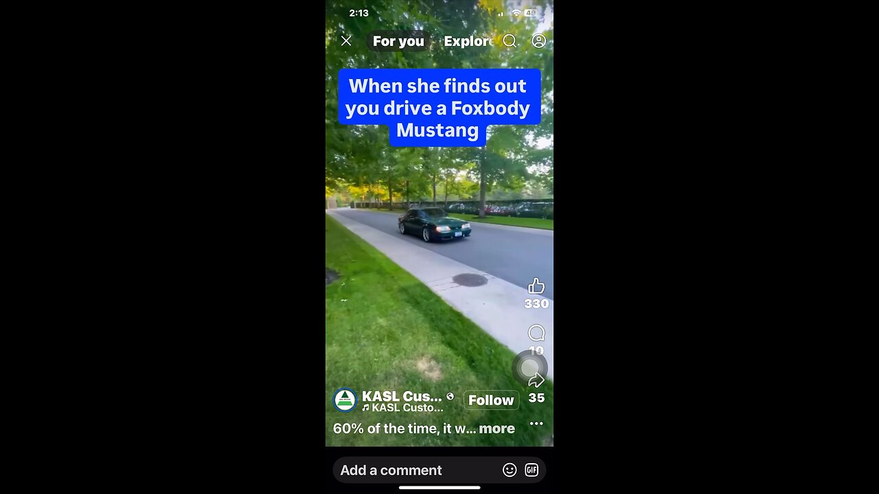 When you drive a foxbody