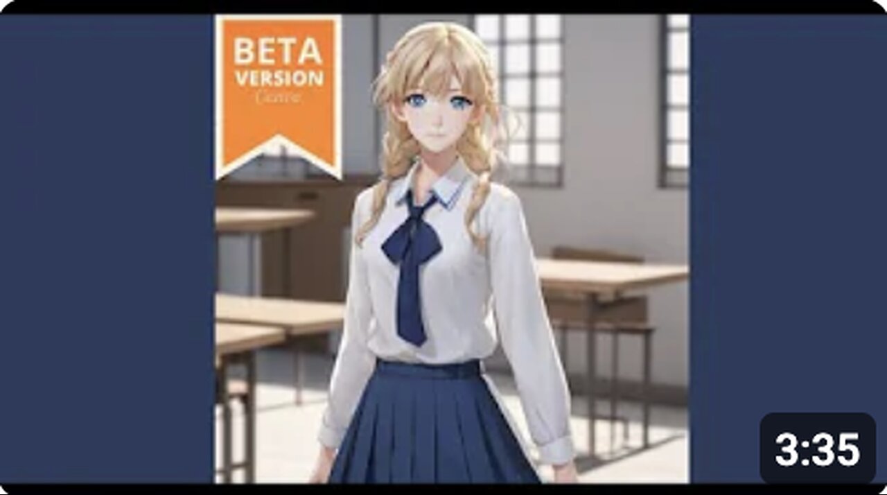 制服アニメ女性ブロンド白青いスカートに分離 [J - pop Music]