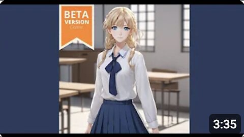 制服アニメ女性ブロンド白青いスカートに分離 [J - pop Music]