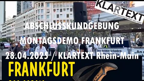 Abschlusskundgebung der Montagsdemo in Frankfurt/Main.