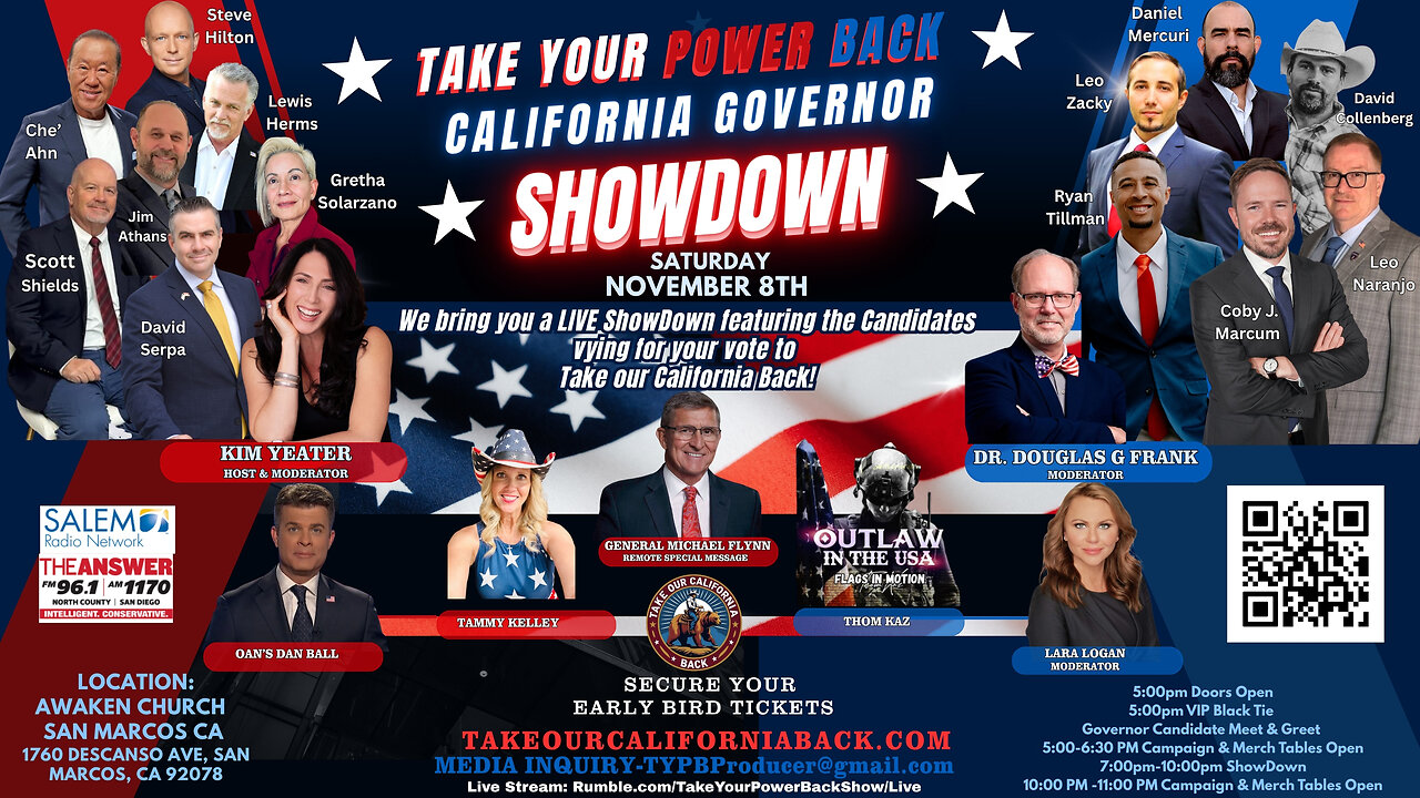Live on QNP | Cross-Stream: CALIFORNIA GOV SHOWDOWN on “Take Your Power Back” Show | 11-8-2025