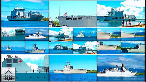 MV Asterix, JS Kunisaki, KD Lekiu, & ARM Juarez at Pearl Harbor for RIMPAC
