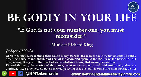 BE GODLY IN YOUR LIFE